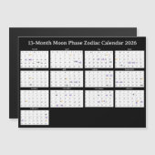 13-Month Moon Phase Zodiac 2026 Calendar (正面/裏面)