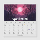 13-Month Moon Phase Zodiac April Calendar (正面)