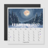 13-Month Moon Phase Zodiac february Calendar (正面/裏面)