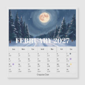 13-Month Moon Phase Zodiac february Calendar (正面)