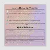 13-Month Moon Phase Zodiac instructions Calendar (正面)