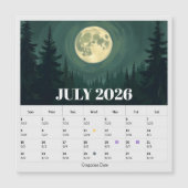 13-Month Moon Phase Zodiac july Calendar (正面)