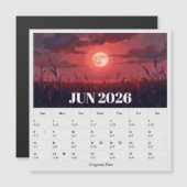 13-Month Moon Phase Zodiac jun Calendar (正面/裏面)