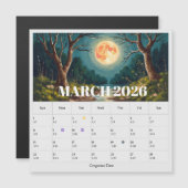 13-Month Moon Phase Zodiac March Calendar (正面/裏面)