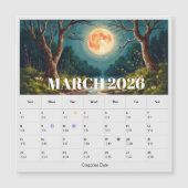13-Month Moon Phase Zodiac March Calendar (正面)