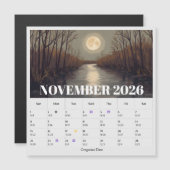 13-Month Moon Phase Zodiac november Calendar (正面/裏面)