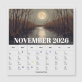 13-Month Moon Phase Zodiac november Calendar (正面)