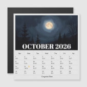13-Month Moon Phase Zodiac october Calendar (正面/裏面)