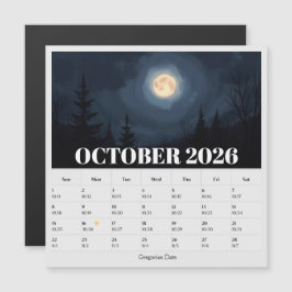 13-Month Moon Phase Zodiac october Calendar