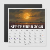 13-Month Moon Phase Zodiac September Calendar (正面/裏面)