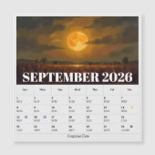 13-Month Moon Phase Zodiac September Calendar (正面)
