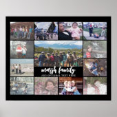 13 Photo Collageオプション文字- – ファミリー – 黒 ポスター (正面)