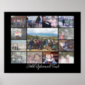 13 Photo Collageオプション文字- – ブラック編集が可能 ポスター (正面)