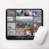 13 Photo Collageオプション文字- – ブラック編集が可能 マウスパッド (マウス)