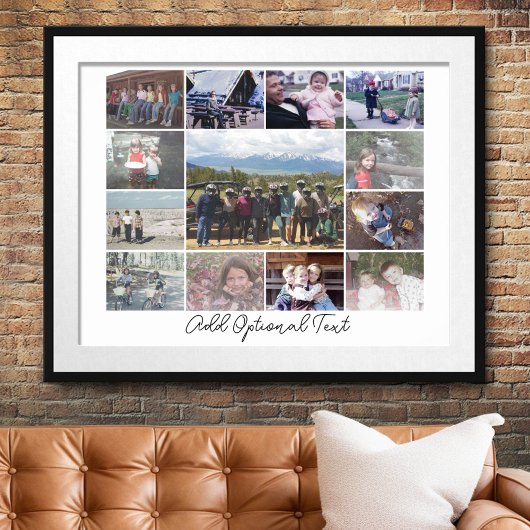 13 Photo Collageオプション文字- – 白 ポスター