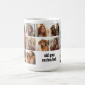 13 Photo Collage Grid白背景黒文字 コーヒーマグカップ (中央)