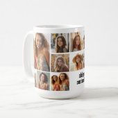 13 Photo Collage Grid白背景黒文字 コーヒーマグカップ (正面左)