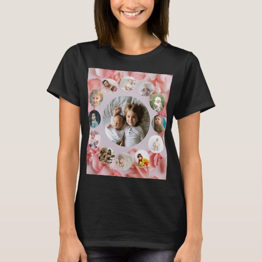 13 Photos collage パーソナライズされた Name rosy Tシャツ (正面)