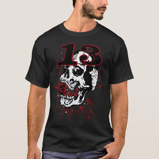 13 serie tete de mort tattoo crane hipster skulls  tシャツ (正面)