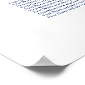 13 Table Minimalist Dark Blue Seating Chart ポスター (角)