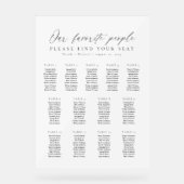 13 Tables Favorite People Acrylic Seating Chart アクリルサイン (正面)