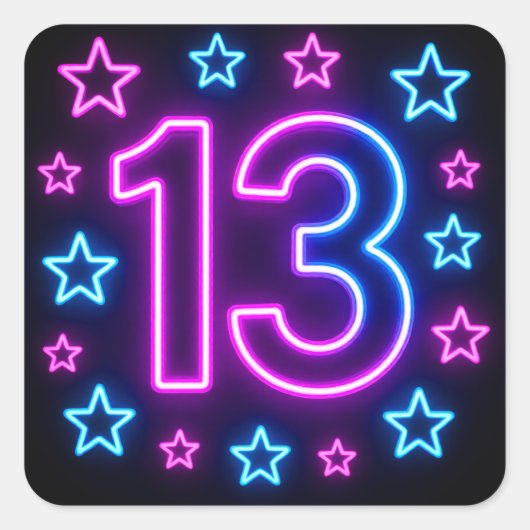 13 – Taylor Swift Lucky Number Concept スクエアシール (正面)