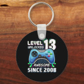 13 Unlocked 素晴らし 2008ビデオゲーム13誕生日 キーホルダー (正面)
