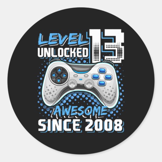 13 Unlocked 素晴らし 2008ビデオゲーム13誕生日 ラウンドシール (正面)