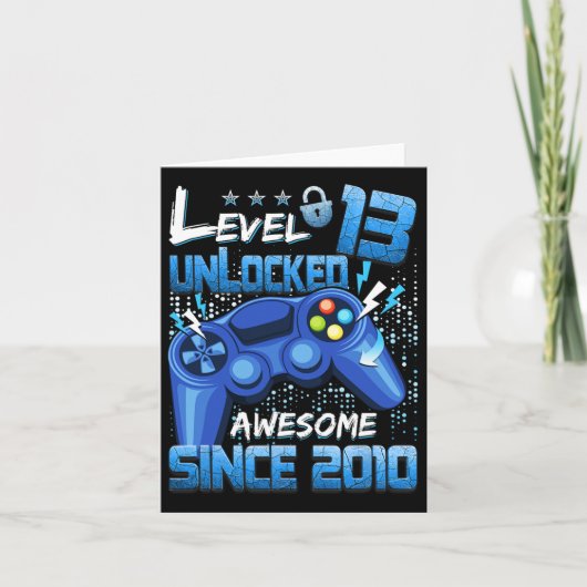 13 Unlocked 素晴らし 2010 Boy Video Game 13誕生 カード (正面)