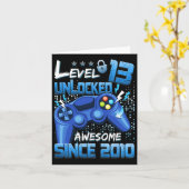 13 Unlocked 素晴らし 2010 Boy Video Game 13誕生 カード (黄色い花)