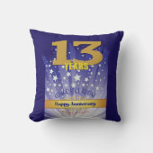 13 Year CUSTOM NAME 12 Step Anniversary Big Number クッション (正面)