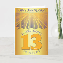 13 Year Sober Anniversary | Golden Ray 12 Step  カード