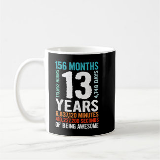 13 Years Old 13th Birthday Gift Retro Vintage 156 コーヒーマグカップ