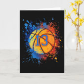 13 Years Old 13th Birthday Sketll Gift For Boys Pa カード (黄色い花)