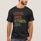 13 Years Old Legend Since October 2009 13th Birth Tシャツ (正面)