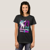13 Years Old Unicorn Dabbing 13th Birthday Unicorn Tシャツ (正面フル)