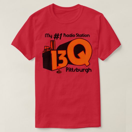 13Qピッツバーグレトロ消滅ラジオ局 Tシャツ (デザイン正面)