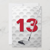 13thバースデーパーティーゴルフテーマ 招待状 (正面)