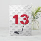 13thバースデーパーティーゴルフテーマ 招待状 (スタンド正面)