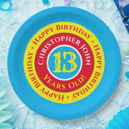 13thバースデーパーティー紙プレート ペーパープレート