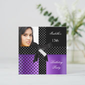 13thバースデーパーティー10代の若者女子 招待状 (スタンド正面)