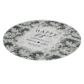 13thブラック+ホワイトレース結婚の記念日 カッティングボード (角)