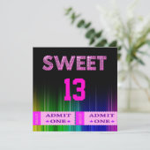 13th甘い13誕生日パーティーチケットおもしろい 招待状 (スタンド正面)