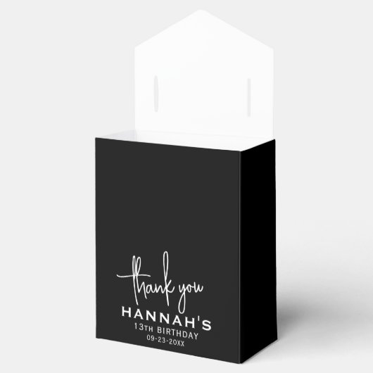 13th誕生日サンキューバラ金ゴールドグリッタースクリプト フェイバーボックス (オープン)