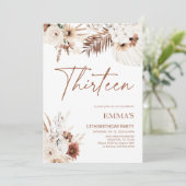 13th誕生日招待状ボホパンパス 招待状 (スタンド正面)