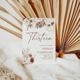 13th誕生日招待状ボホパンパス 招待状