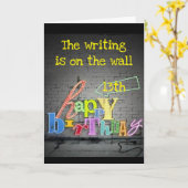 **13TH**誕生日**が書ウォールカードに装着されている カード (黄色い花)