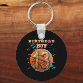 13th Birthday Boy Teen 13 Years Old Sketll Players キーホルダー (正面)