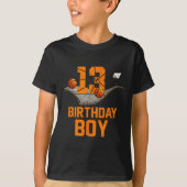 13th Birthday Bysketbyll Jersey 13 Year Old Boy  Tシャツ (正面)