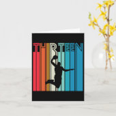 13th Birthday Bysketbyll Lover Gift 13 Years Old R カード (黄色い花)